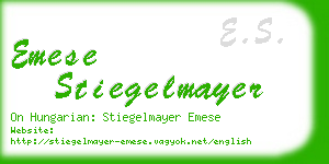 emese stiegelmayer business card